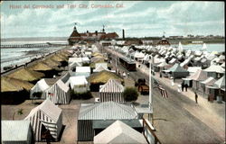 Hotel del Coronado and Tent City California Postcard Postcard