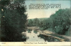 West from Fancy Creek Randolph, KS Postcard Postcard