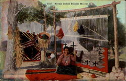 Navajo Indian Blanket Weaver Postcard