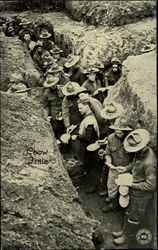 Chow Time in the Trenches World War I Postcard Postcard