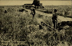 Whippet Tank in action Postcard