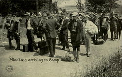 Rookies Arriving in Camp Postcard