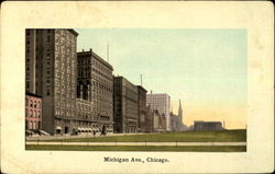 Michigan Ave Chicago, IL Postcard Postcard