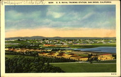 U.S. Naval Training Station Postcard