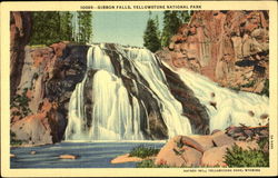 Gibbon Falls, Yellowstone national Park Wyoming Postcard Postcard