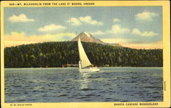 928 -- Mt. McLaughlin from the Lake o' Woods Shasta Cascade Wonderland Oregon Postcard Postcard