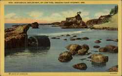 Historical Boiler Bay, at low tide, Oregon Coast Highway Postcard