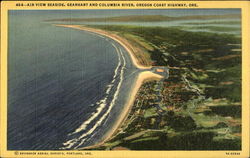 Air View Seaside, Gearhart and Columbia River, Oregon Coast Highway Postcard Postcard