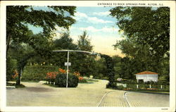 Entrance to Rock Springs Park, Alton, Illinois Postcard Postcard