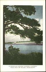 D'Iberville Bridge Across Historic Back Bay of Biloxi Postcard