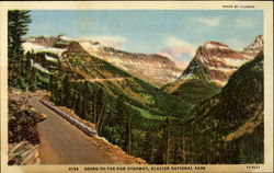 Going To The Sun Highway, Glacier National Park Postcard