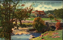 The State Game Lodge Hotel. Custer State Park. Balck Hills, South Dakota Black Hills, SD Postcard Postcard