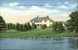 Capitol Lake and Governor's Mansion, Pierre, S. D South Dakota Postcard Postcard