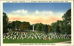 JC-90 National Cemetry, U. S. Veterans Administration Home, Mountain Home, Tenn Postcard