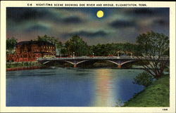 Doe and River Bridge Elizabethton, TN Postcard Postcard