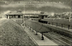 Railroad Station Perth Amboy, NJ Postcard Postcard