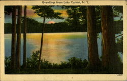 Greetings from Lake Carmel N.Y New York Postcard Postcard