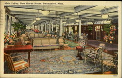 Main Lobby, New Ocean House Postcard