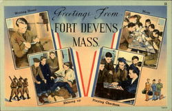 Greetings from Fort Devens Mass Massachusetts Postcard Postcard