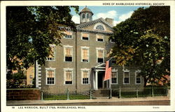 Lee Mansion Marblehead, MA Postcard Postcard