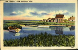 View Along the Creek Nantucket, MA Postcard Postcard