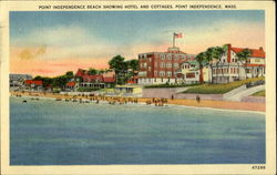 Point Independence Beach Showing Hotel And Cottages, Point Independence, Mass Massachusetts Postcard Postcard