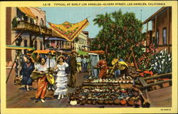 Typical of Early Los Angles - Olvera Street Los Angeles, CA Postcard Postcard