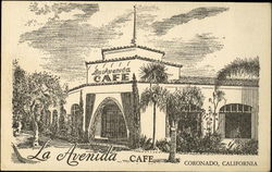 La Avenida Cafe Coronado, CA Postcard Postcard