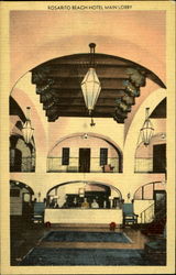 Rosarito Beach Hotel Main Lobby Baja California, Mexico Postcard Postcard