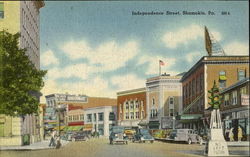 Independence Street Shamokin, PA Postcard Postcard