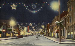 Broad St. at Christmastime Postcard