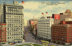 Euclid Avenue, Looking East, Cleveland, Ohio Postcard