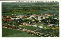 Air View - A. & M. College Game on Thanksgiving Day College Station, TX Postcard Postcard