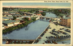 Sioux River View Sioux Falls, SD Postcard Postcard