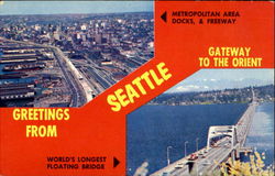 Greetings from Seattle Gateway to the Orient Washington Postcard Postcard