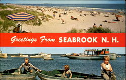 Greetings From Seabrook N.H Postcard