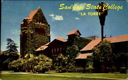 San Jose State College "La Torre" Postcard