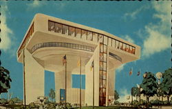 The Port of New York Authority Heliport and Exhibit Building Postcard