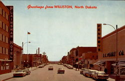 Greetings from Williston, North Dakota Postcard Postcard