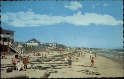 Wells Beach, Maine Postcard Postcard