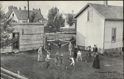 Sunday Game of Croquet Postcard