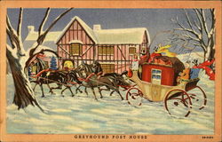 Greyhound Post House Postal Postcard Postcard