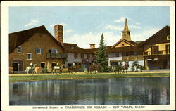 Horseback Riders at Challenger Inn Village Postcard