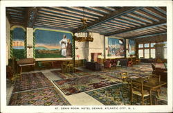 St. Denis Room, Hotel Dennis Atlantic City, NJ Postcard Postcard