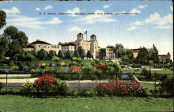 U.S. Naval Hospital, Balboa Park, San Diego, California-21 Postcard Postcard