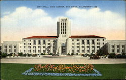 City Hall, Civic Center San Diego, CA Postcard Postcard