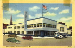 Greyhound Bus Terminal Postcard