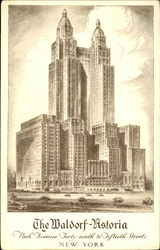 The Waldorf-Astoria New York, NY Postcard Postcard