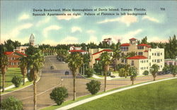 Davis Boulevard, Main thoroughfare of Davis Island Postcard