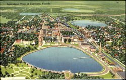 Aeroplane View of Lakeland, Florida Postcard Postcard